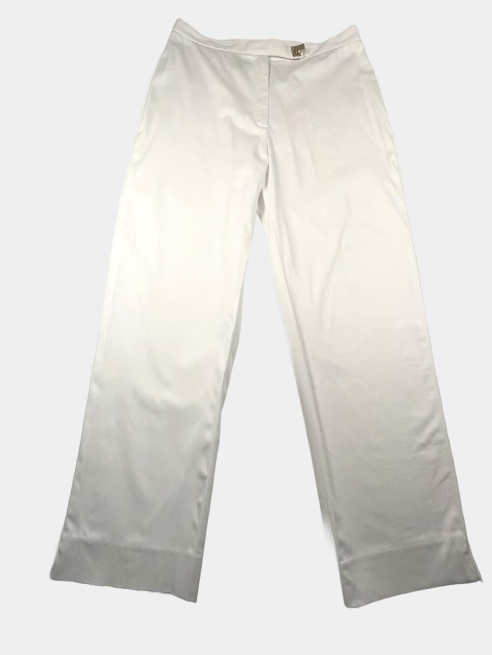 Lauren Ralph Lauren White Wide Leg Stretch Cotton Pants Size 10